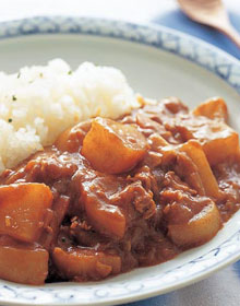 盛り付けられた三浦大根カレー